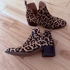 Franco Sarto Leopard Print Ankle Booties